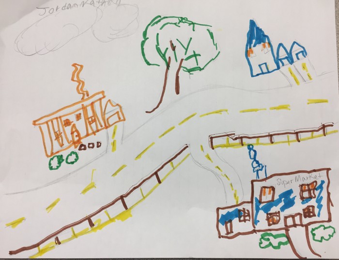 Học sinh được học cách vẽ đường về nhà.