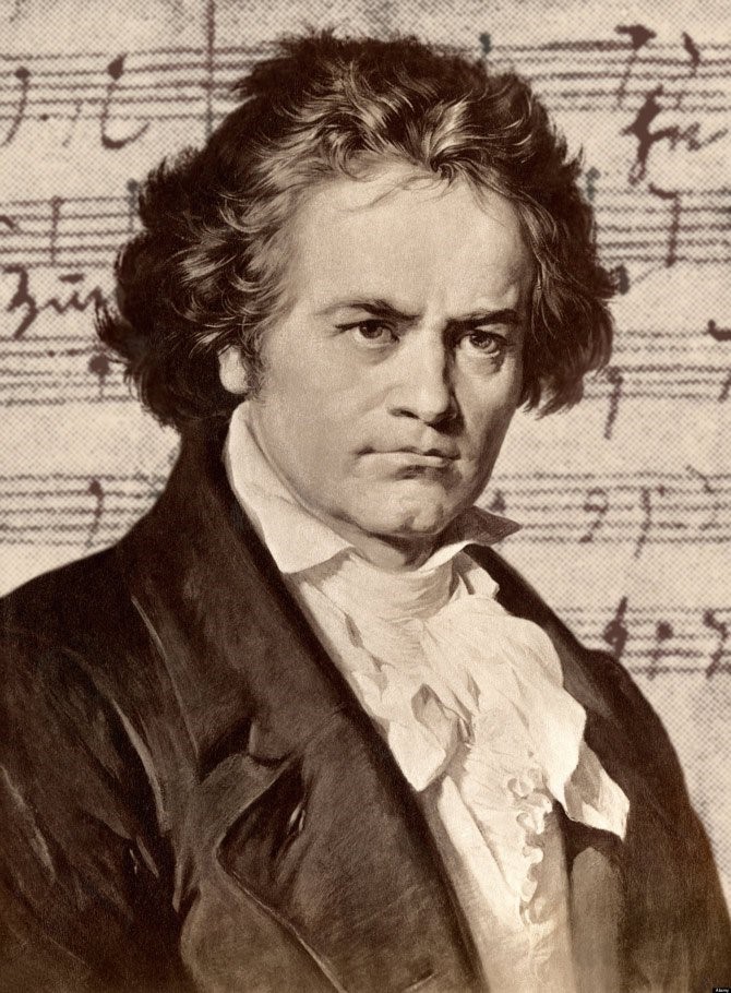 Nhà soạn nhạc nổi tiếng Beethoven từng không được đi học. (Ảnh: allmusic.com)
