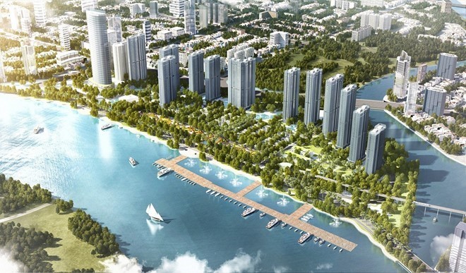 Bất động sản nhà ở của nước ta đã thu hút nhiều doanh nghiệp đầu tư mạnh. Trong ảnh là dự án Vinhomes Golden River, thuộc trung tâm phức hợp Sài Gòn - Ba Son tại Quận 1, Thành phố Hồ Chí Minh.