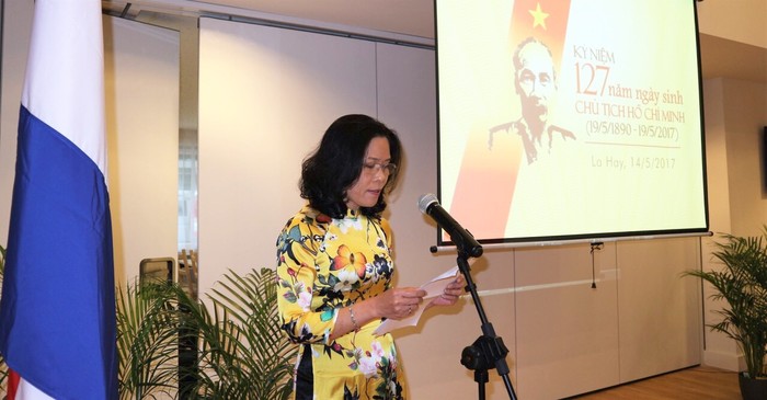 Đại sứ Ngô Thị Hoà phát biểu tại Lễ kỷ niệm.