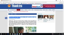 Ảnh chụp màn hình báo Thanhtra.com.vn ngày 25/5/2017