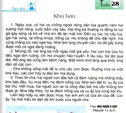 Bài đọc trong sách Tiếng Việt 2, tập 2 – Nhà xuất bản Giáo dục Việt Nam.