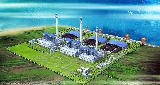 Toàn cảnh dự án nhiệt điện Sông Hậu 1.