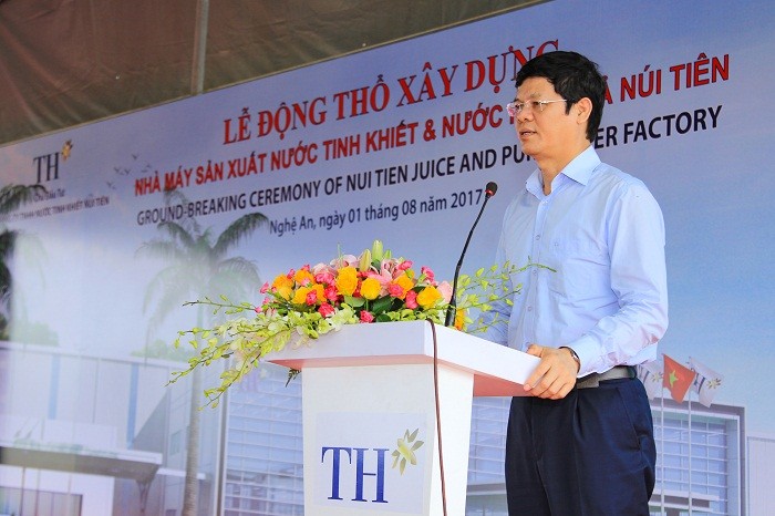 Ông Lê Xuân Đại, Phó Chủ tịch Ủy ban nhân dân tỉnh Nghệ An, phát biểu tại buổi lễ.