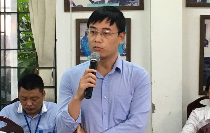 Ông Nguyễn Xuân Bắc, Phó phòng Nhân sự Công ty Samsung Electronics Việt Nam Thái Nguyên phát biểu tại hội nghị.