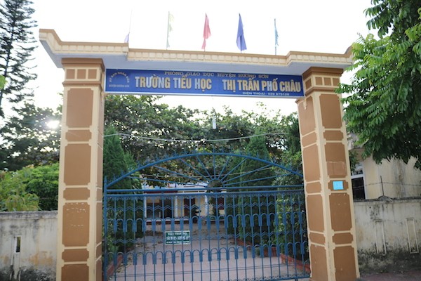 Trường tiểu học thị trấn Phố Châu, Hương Sơn, nơi có gần 100% phụ huynh bỏ phiếu nói” không” với mô hình Trường học mới VNEN. (Ảnh: Lê Văn Vỵ)