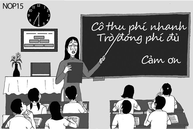 Giáo viên ám ảnh với việc phải thúc giục học sinh đóng tiền đầu năm. (Ảnh minh họa: NOP/ Tuoitre.vn)