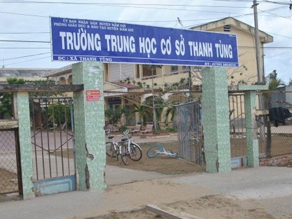Trường Trung học cơ sở Thanh Tùng, nơi xảy ra nhiều vụ việc gây xôn xao dư luận.