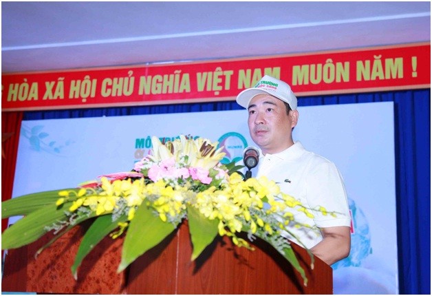 Ông Nguyễn Văn Toàn phát biểu tại gala phát động cuộc thi “Biến đổi khí hậu với cuộc sống”