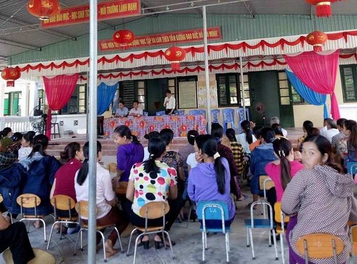 Trường Mầm non Thụ Lộc, Lộc Hà, nơi Hiệu trưởng biến thành “con nợ”.