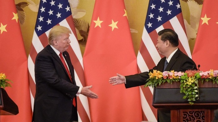 Chủ tịch Trung Quốc Tập Cận Bình và Tổng thống Mỹ Donald Trump trong cuộc hội đàm (Ảnh: CNN)