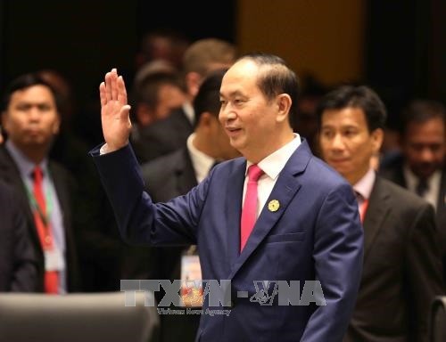 Chủ tịch nước Trần Đại Quang, Chủ tịch Hội nghị Cấp cao APEC lần thứ 25. Ảnh: TTXVN
