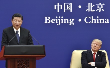 Chủ tịch Trung Quốc Tập Cận Bình và Tổng thống Donald Trump tại Bắc Kinh (Ảnh: Reuters)