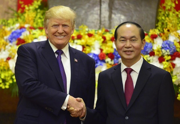 Chủ tịch nước Trần Đại Quang và Tổng thống Donald Trump.