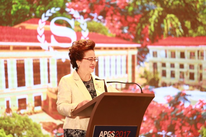 Bà Nguyễn Thị Nga, Chủ tịch Tập đoàn BRG phát biểu khai mạc hội nghị