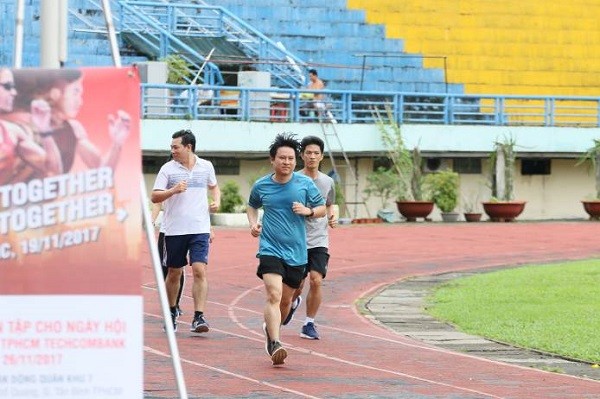 Anh Bùi Thanh Tùng rèn luyện cho giải Marathon Quốc tế Thành phố Hồ Chí Minh Techcombank diễn ra vào ngày 26/11 sắp tới
