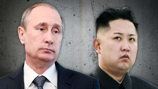 Tổng thống Nga Putin và nhà lãnh đạo Triều Tiên Kim Jong-un (Ảnh: KCNA)