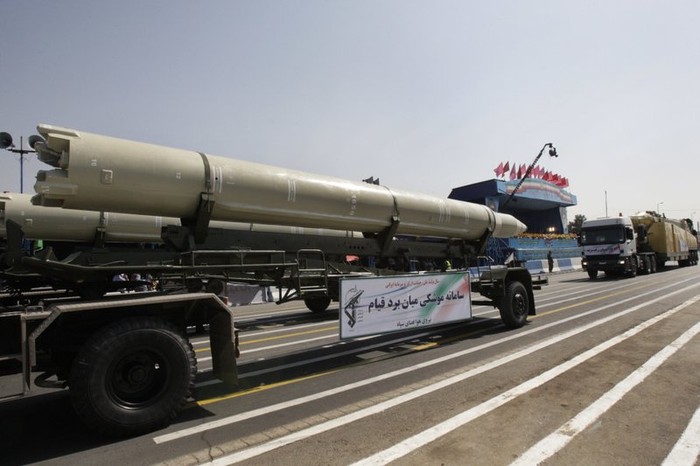 Tên lửa Qiam của Iran được cho là cung cấp cho lực lượng Houthis (Ảnh: AP)