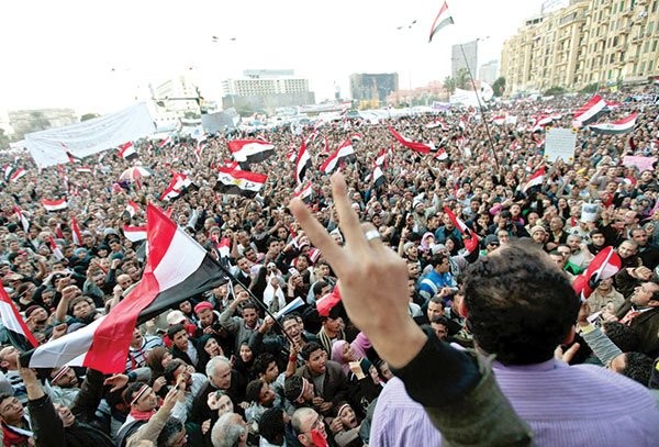 Những cuộc biểu tình của người dân trong “Mùa xuân Ả-rập” (Ảnh: AP)