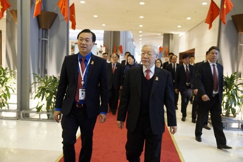Tổng Bí thư Nguyễn Phú Trọng đến dự đại hội.