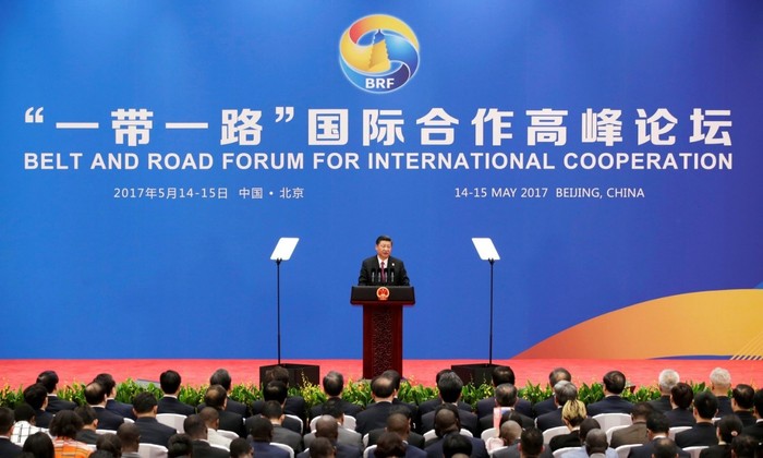 Chủ tịch Trung Quốc Tập Cận Bình tại hội nghị thượng đỉnh Vành đai và Con đường khai mạc tại Bắc Kinh trong tháng 5/2017. Ảnh: Asia Times.