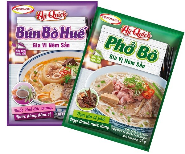 Công ty Ajinomoto Việt Nam cho ra mắt sản phẩm Phở Bò Aji-Quick, Bún Bò Huế Aji-Quick.