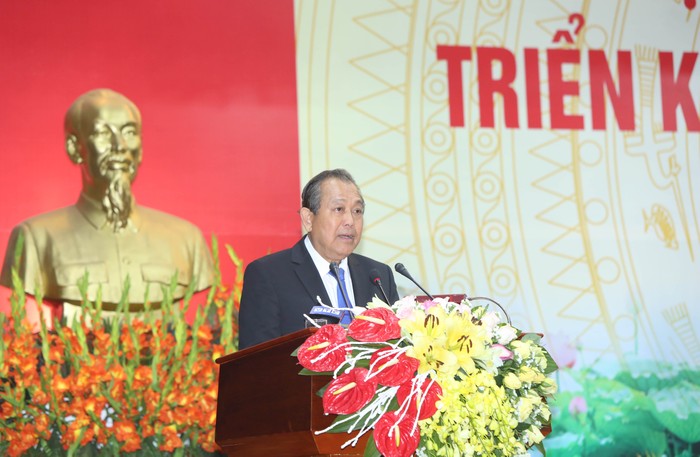 Phó Thủ tướng Thường trực Chính phủ Trương Hòa Bình phát biểu chỉ đạo tại hội nghị. Ảnh: VGP/Lê Sơn