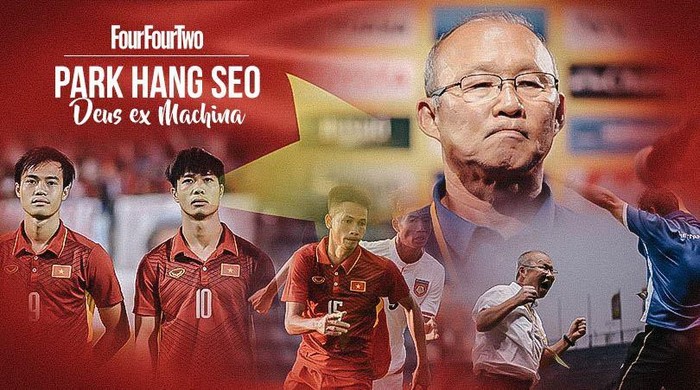 Huấn luyện viên Park Hang-seo và các học trò trong đội tuyển U23 Việt Nam. (Ảnh trên trang Fourfourtwo)