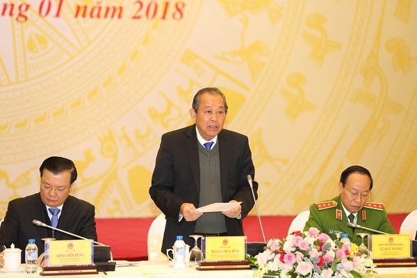 Phó Thủ tướng Thường trực Chính phủ Trương Hòa Bình phát biểu tại hội nghị. (Ảnh: Chinhphu.vn)