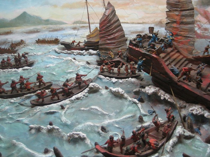 Ảnh minh họa trận chiến trên sông Bạch Đằng, nguồn: violet.vn