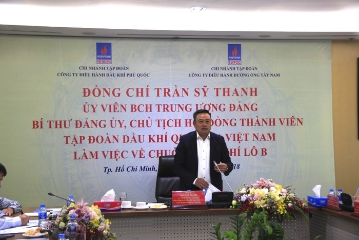 Chủ tịch Hội đồng Thành viên PVN - ông Trần Sỹ Thanh đánh giá cao những nỗ lực, cố gắng triển khai dự án của tập thể Phú Quốc POC và SWPOC.