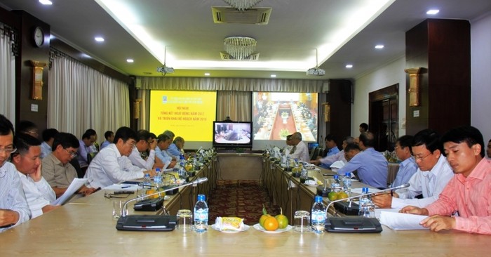 Một cuộc họp trực tuyến của PVN với 2 điểm cầu Hà Nội và Thành phố Hồ Chí Minh.