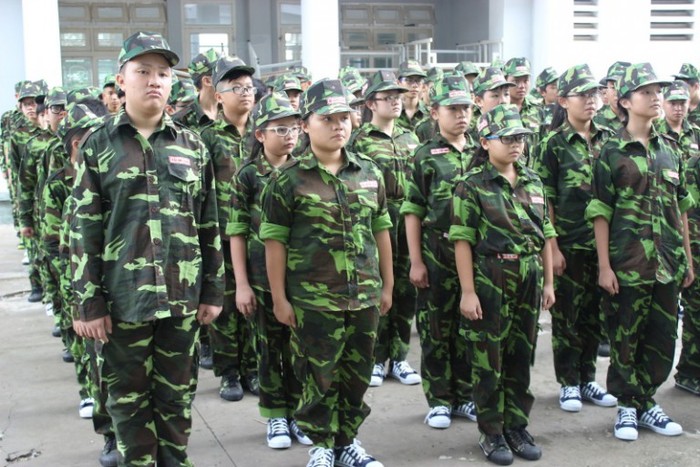 Học kỳ quân đội là một hoạt động rèn luyện dành cho học sinh. Ảnh: hockyquandoi.vn