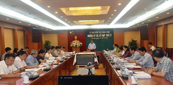Trong hai ngày 27 và 28/6/2018, tại Hà Nội, Ủy ban Kiểm tra Trung ương đã họp kỳ 27. Ảnh: ubkttw.vn