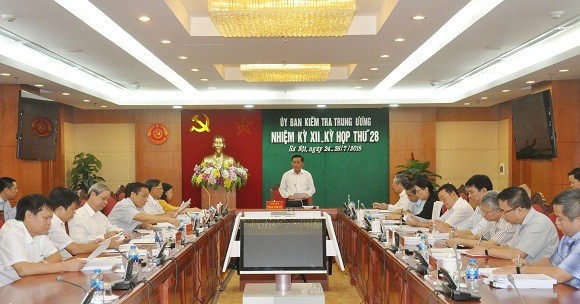 Từ ngày 24 đến 26/7/2018, tại Hà Nội, Ủy ban Kiểm tra Trung ương đã họp kỳ 28. Ảnh: Ubkttw.vn