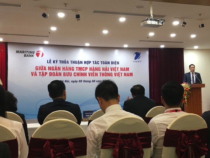 Ông Huỳnh Bửu Quang – Tổng Giám đốc Maritime Bank phát biểu tại buổi lễ