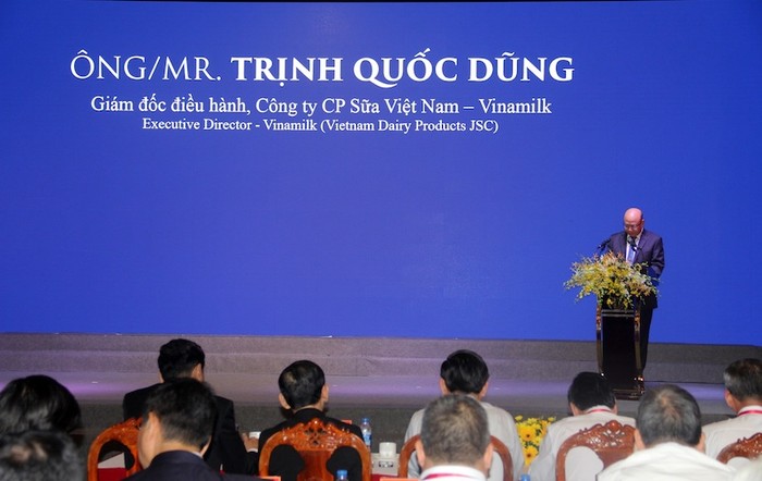 Ông Trịnh Quốc Dũng – Giám đốc Điều hành Vinamilk phát biểu tại hội nghị