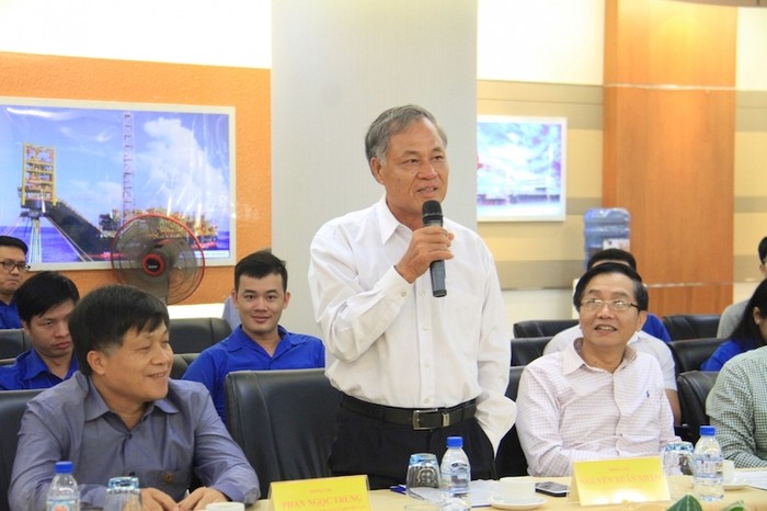 Ông Nguyễn Xuân Nhậm - nguyên Tổng giám đốc Tổng công ty Dầu khí phát biểu