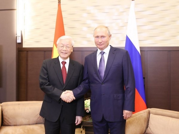 Tổng Bí thư Nguyễn Phú Trọng và Tổng thống Vladimir Putin.