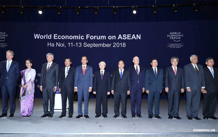 Các đại biểu dự Hội nghị WEF ASEAN 2018. Ảnh: VGP/Quang Hiếu