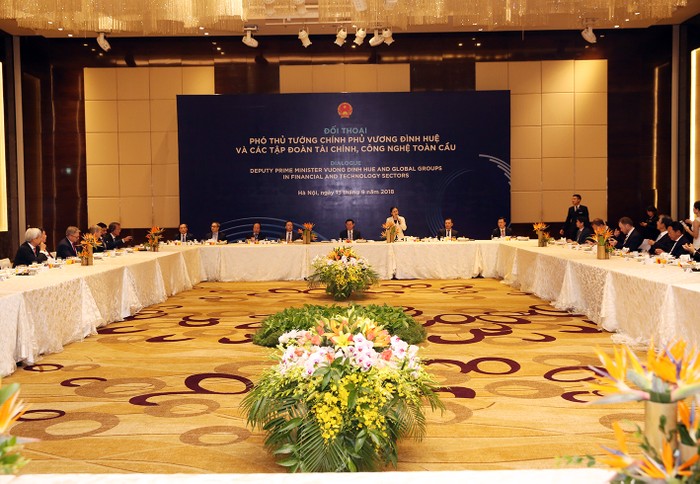 Diễn đàn có sự tham dự của nhiều nhà lãnh đạo các tập đoàn kinh tế hàng đầu. Ảnh: VGP/Thành Chung