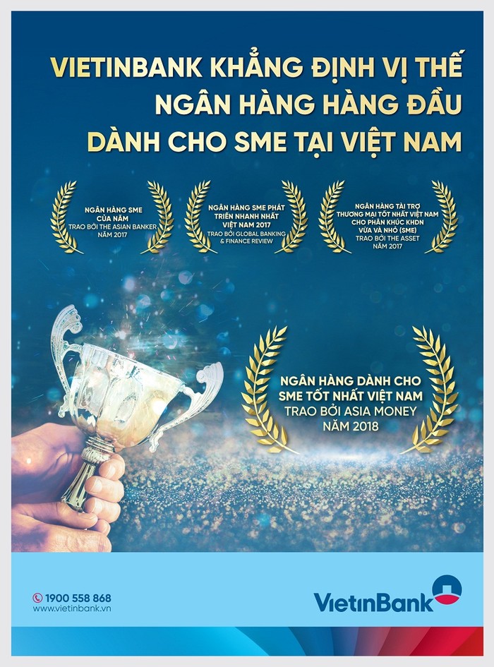 VietinBank vinh dự nhận giải thưởng “Ngân hàng dành cho SME tốt nhất Việt Nam”