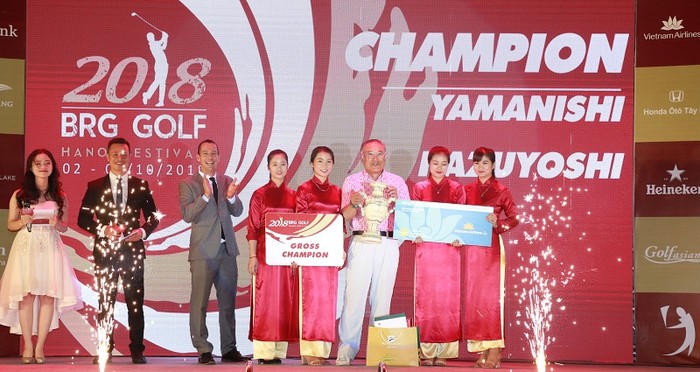 Golf thủ Nhật Bản Yamanishi Kazuyoshi giành chức vô địch BRG Golf Hà Nội Festival 2018