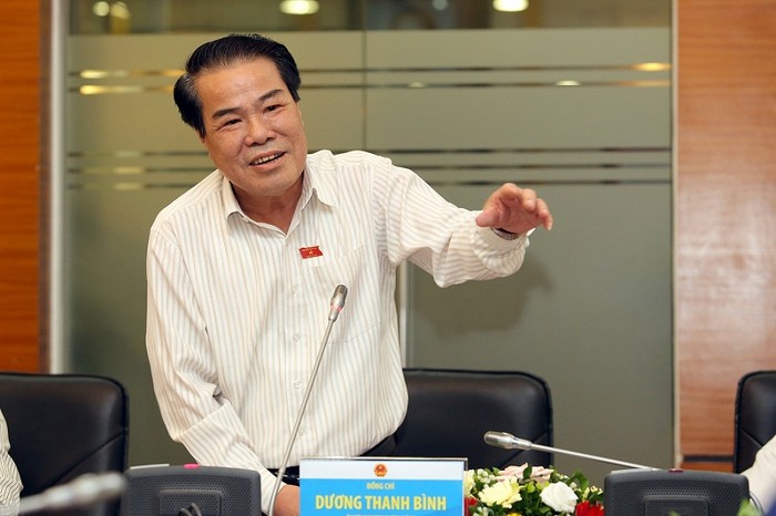 Bí thư Tỉnh ủy, Trưởng đoàn Đại biểu Quốc hội tỉnh Cà Mau Dương Thanh Bình phát biểu tại buổi làm việc