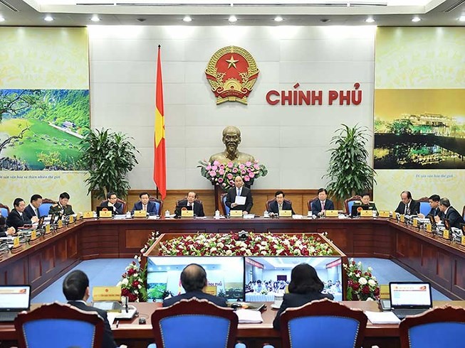 Hình ảnh một cuộc họp trực tuyến giữa Chính phủ với các Bộ, ngành, địa phương. Ảnh: Chinhphu.vn