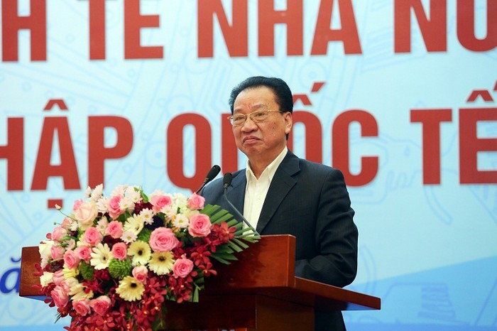 Đồng chí Phùng Hữu Phú, Phó Chủ tịch Thường trực Hội đồng Lý luận Trung ương Đảng Cộng sản Việt Nam, kiêm Chủ tịch Hội đồng Khoa học các cơ quan Đảng Trung ương phát biểu kết luận buổi Hội thảo