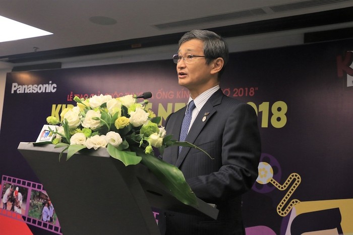 Ông Kazuhiro Matsushita, Tổng giám đốc Panasonic Việt Nam phát biểu khai mạc lễ trao giải KWN 2018.