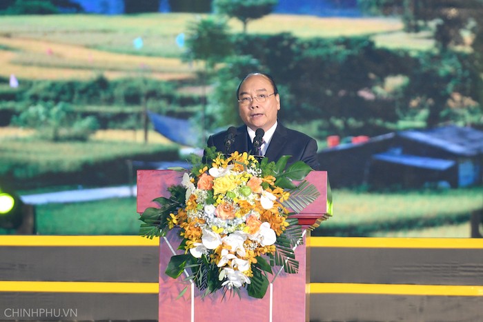 Thủ tướng Nguyễn Xuân Phúc phát biểu tại buổi lễ. Ảnh: Chinhphu.vn