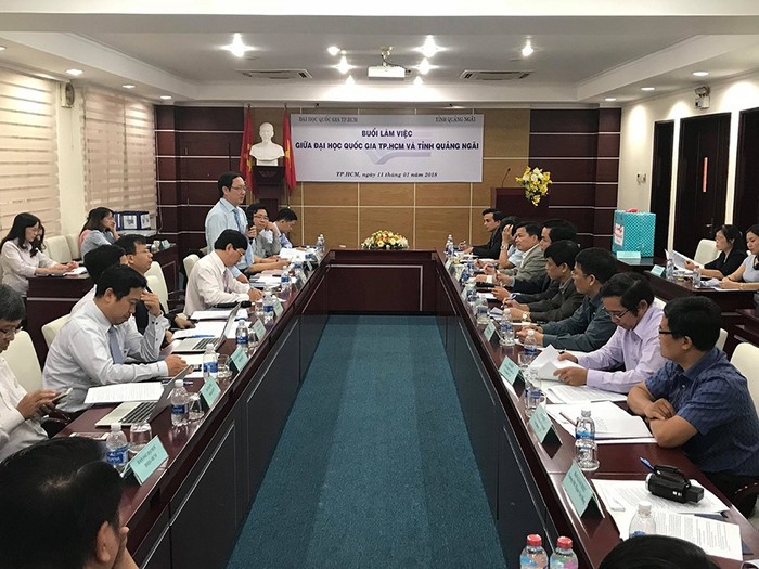 Buổi làm việc giữa Đại học quốc gia Thành phố Hồ Chí Minh và tỉnh Quảng Ngãi