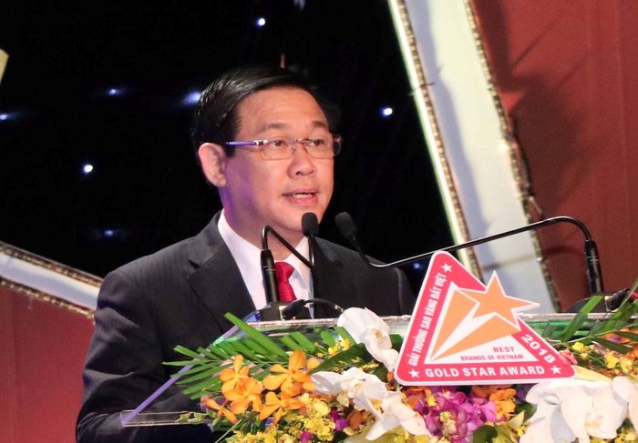 Phó Thủ tướng Vương Đình Huệ dự lễ trao giải Sao Vàng Đất Việt. Ảnh: VGP